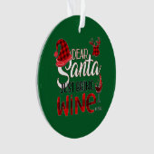 Lieber Weihnachtsmann bringen Weinverzierung Ornament (Vorderseite)