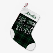 Lieber Weihnachtsmann bringt es zu einem langstöck Kleiner Weihnachtsstrumpf (Vorderansicht (hängend))