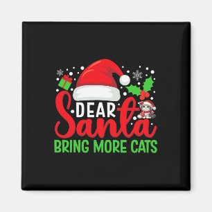 Lieber Weihnachtsmann bringt mehr Katzen Funny Mat Magnet