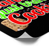 Lieber Weihnachtsmann bringt nur Cookies, digitale Poster (Ecke)
