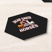 Lieber Weihnachtsmann bringt Pferde Untersetzer (angewinkelt)