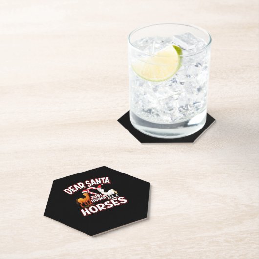 Lieber Weihnachtsmann bringt Pferde Untersetzer (Vor Ort)