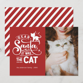 Lieber Weihnachtsmann... Cat Funny Christmas Foto Feiertagskarte