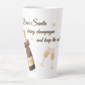 Lieber Weihnachtsmann Champagner-Design Milchtasse (Vorderseite)
