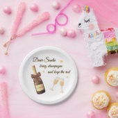 Lieber Weihnachtsmann Champagner Design Pappteller (Party)