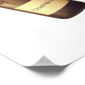 Lieber Weihnachtsmann Champagner-Design Poster (Ecke)