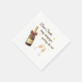 Lieber Weihnachtsmann Champagner Design Serviette (Ecke)