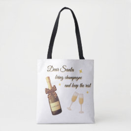 Lieber Weihnachtsmann Champagner-Design Tasche