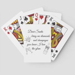 Lieber Weihnachtsmann Champagner & Diamant Line-Ar Spielkarten