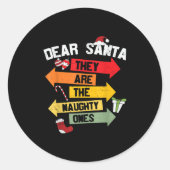 Lieber Weihnachtsmann, das sind die scheußlichen Runder Aufkleber (Vorderseite)