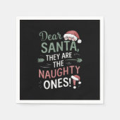 Lieber Weihnachtsmann, das sind die scheußlichen W Serviette (Vorderseite)