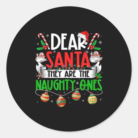 Lieber Weihnachtsmann, das sind die schmucken Ones Runder Aufkleber (Vorderseite)
