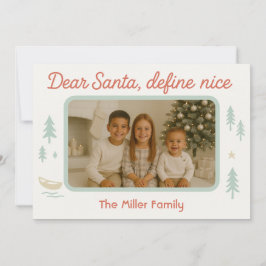 Lieber Weihnachtsmann definieren Schöne Weihnachts Feiertagskarte