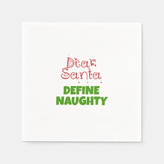 Lieber Weihnachtsmann definieren unanständig Serviette (Vorderseite)