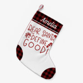 Lieber Weihnachtsmann definiert guten Niedlichen W Kleiner Weihnachtsstrumpf (Vorderansicht (hängend))