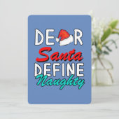 Lieber Weihnachtsmann, Definition schmackhaft - Ni Einladung (Stehend Vorderseite)