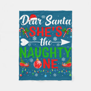 Lieber Weihnachtsmann, der unartige eine Paare Wei Fleecedecke