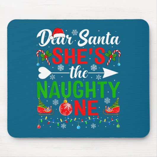 Lieber Weihnachtsmann, der unartige eine Paare Wei Mousepad (Vorne)