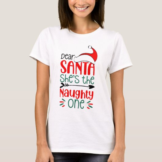 Lieber Weihnachtsmann, die unartig, Weihnachtsgesc T-Shirt (Vorderseite)