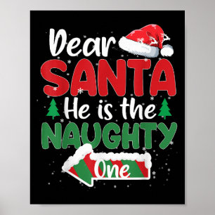 Lieber Weihnachtsmann Er Ist Der Ungezogene Eine P Poster