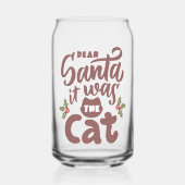 Lieber Weihnachtsmann, es war das Katzendesign Dosenglas (Vorderseite)