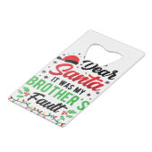 Lieber Weihnachtsmann, es war der Fehler meines Br Geldbeutel Flaschenöffner (Rückseite Schrägansicht)