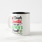 Lieber Weihnachtsmann, es war der Fehler meines Br Zweifarbige Tasse (Vorderseite Links)