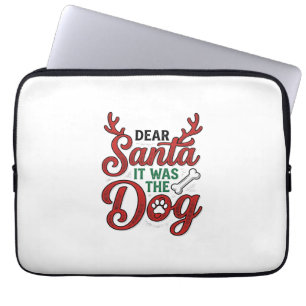 Lieber Weihnachtsmann, es war der Hund Weihnachts- Laptopschutzhülle
