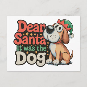 Lieber Weihnachtsmann Es War Der Hundehut Weihnach Feiertagspostkarte