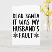 Lieber Weihnachtsmann, es war die Schuld meines Ma Karte (Gelbe Blume)