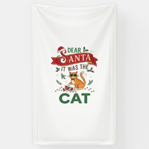 Lieber Weihnachtsmann Es War Orange Katze Weihnach Banner