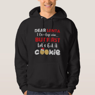 Lieber Weihnachtsmann essen Ein Keks Funny Christm Hoodie