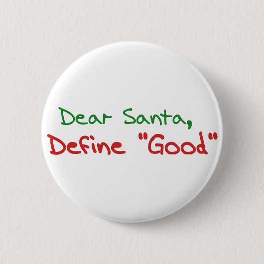 Lieber Weihnachtsmann, gut definieren Button (Vorderseite)