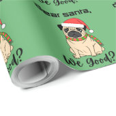 Lieber Weihnachtsmann, gut? Mops Weihnachtswackelp Geschenkpapier (Rolleneckpunkt)