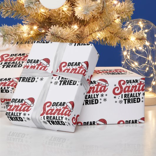 Lieber Weihnachtsmann I wirklich versucht Weihnach Geschenkpapier (Feiertage)