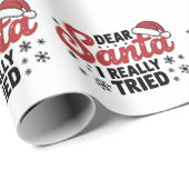 Lieber Weihnachtsmann I wirklich versucht Weihnach Geschenkpapier (Rolleneckpunkt)