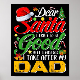 Lieber Weihnachtsmann, ich habe versucht, brav zu Poster