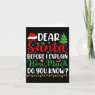 Lieber Weihnachtsmann, ich kann das T-Shirt für Ki Karte
