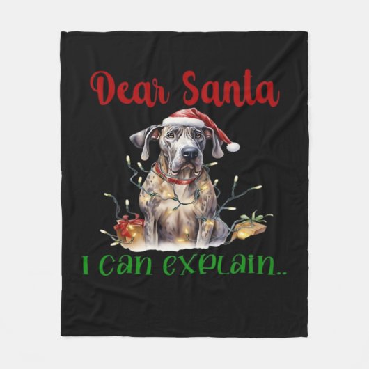 Lieber Weihnachtsmann, ich kann den Great Dane Ess Fleecedecke (Vorderseite)