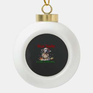 Lieber Weihnachtsmann, ich kann den Great Dane Ess Keramik Kugel-Ornament