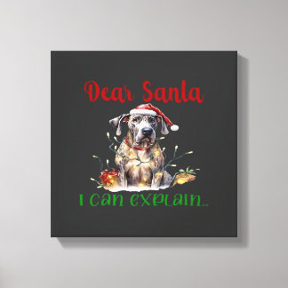 Lieber Weihnachtsmann, ich kann den Great Dane Ess Leinwanddruck