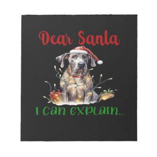 Lieber Weihnachtsmann, ich kann den Great Dane Ess Notizblock