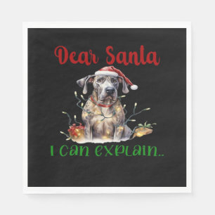 Lieber Weihnachtsmann, ich kann den Great Dane Ess Serviette