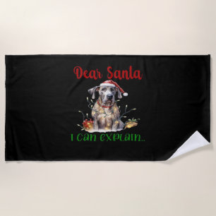 Lieber Weihnachtsmann, ich kann den Great Dane Ess Strandtuch