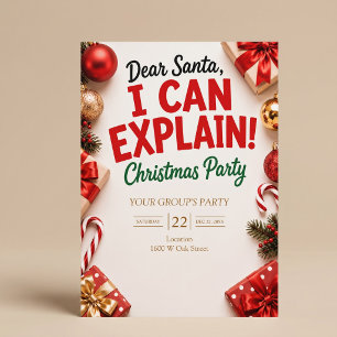 Lieber Weihnachtsmann, ich kann die Weihnachtsfeie Einladung