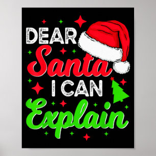 Lieber Weihnachtsmann ich kann erklären Lustiger W Poster
