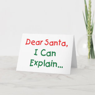 Lieber Weihnachtsmann, ich kann es erklären - Lust Feiertagskarte