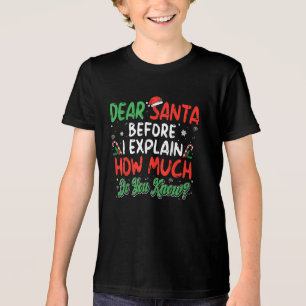 Lieber Weihnachtsmann, ich kann es erklären Lustig Tri-Blend Shirt