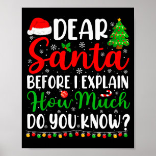 Lieber Weihnachtsmann, ich kann es erklären T-Shir Poster