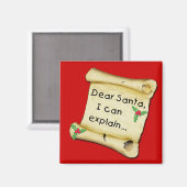 Lieber Weihnachtsmann...ich kann lustige Kinder-He Magnet (Vorderseite/Rückseite)